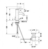 MONOMANDO LAVABO C1 DURAVIT